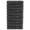 vidaXL Handdoeken SOLUND 10 st 600 g/m² 100x200 cm antracietkleur