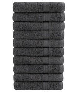 vidaXL Handdoeken SOLUND 10 st 600 g/m² 100x200 cm antracietkleur