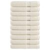 vidaXL Handdoeken SOLUND 10 st 600 g/m² 100x200 cm crèmekleurig