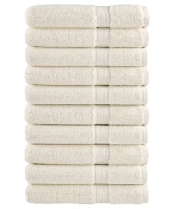 vidaXL Handdoeken SOLUND 10 st 600 g/m² 100x200 cm crèmekleurig