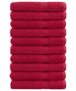 vidaXL Handdoeken SOLUND 10 st 600 g/m² 100x200 cm rood