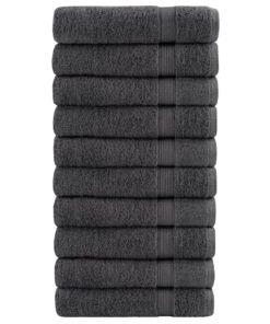 vidaXL Handdoeken SOLUND 10 st 600 g/m² 50x100 cm antracietkleur