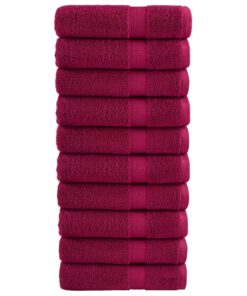 vidaXL Handdoeken SOLUND 10 st 600 g/m² 50x100 cm bordeauxrood