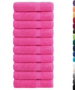 vidaXL Handdoeken SOLUND 10 st 600 g/m² 50x100 cm roze