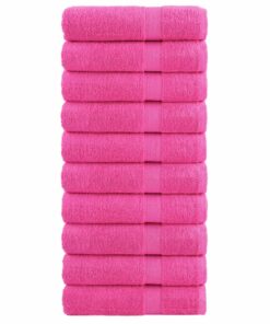 vidaXL Handdoeken SOLUND 10 st 600 g/m² 50x100 cm roze