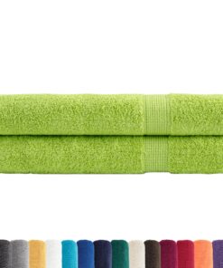 vidaXL Handdoeken SOLUND 2 st 600 g/m² 100x200 cm appelgroen