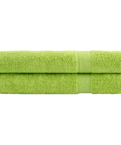 vidaXL Handdoeken SOLUND 2 st 600 g/m² 100x200 cm appelgroen
