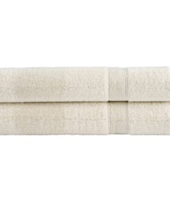 vidaXL Handdoeken SOLUND 2 st 600 g/m² 100x200 cm crèmekleurig