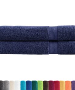 vidaXL Handdoeken SOLUND 2 st 600 g/m² 100x200 cm marineblauw