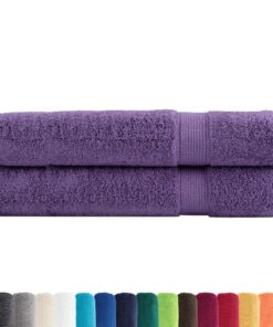 vidaXL Handdoeken SOLUND 2 st 600 g/m² 100x200 cm paars