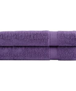 vidaXL Handdoeken SOLUND 2 st 600 g/m² 100x200 cm paars