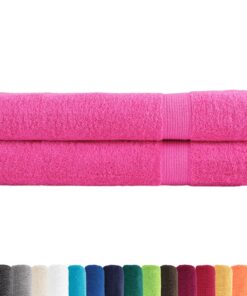 vidaXL Handdoeken SOLUND 2 st 600 g/m² 100x200 cm roze