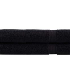 vidaXL Handdoeken SOLUND 2 st 600 g/m² 100x200 cm zwart