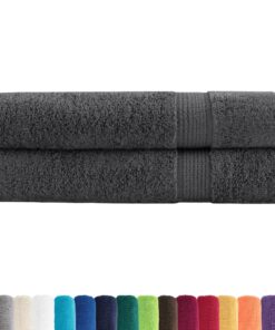 vidaXL Handdoeken SOLUND 2 st 600 g/m² 30x50 cm antracietkleur