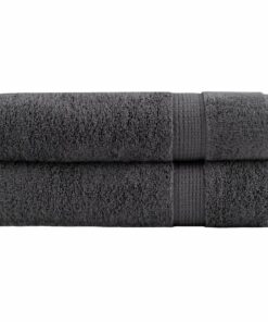 vidaXL Handdoeken SOLUND 2 st 600 g/m² 50x100 cm antracietkleurig