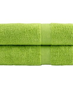 vidaXL Handdoeken SOLUND 2 st 600 g/m² 50x100 cm appelgroen