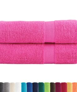 vidaXL Handdoeken SOLUND 2 st 600 g/m² 50x100 cm roze