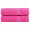 vidaXL Handdoeken SOLUND 2 st 600 g/m² 50x100 cm roze