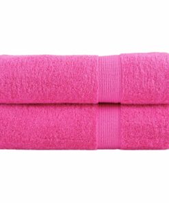 vidaXL Handdoeken SOLUND 2 st 600 g/m² 50x100 cm roze