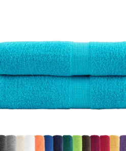 vidaXL Handdoeken SOLUND 2 st 600 g/m² 50x100 cm turquoise