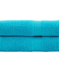 vidaXL Handdoeken SOLUND 2 st 600 g/m² 50x100 cm turquoise