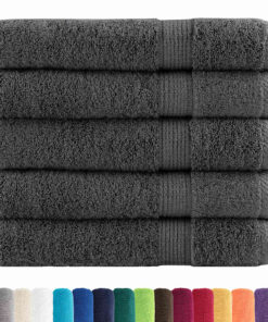 vidaXL Handdoeken SOLUND 25 st 600 g/m² 30x50 cm antracietkleur