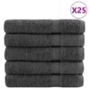 vidaXL Handdoeken SOLUND 25 st 600 g/m² 30x50 cm antracietkleur