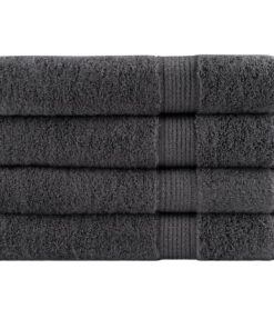 vidaXL Handdoeken SOLUND 4 st 600 g/m² 100x200 cm antracietkleur