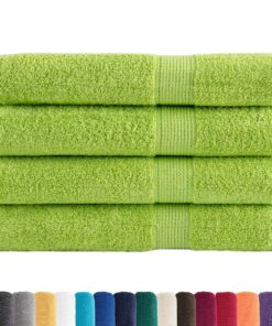 vidaXL Handdoeken SOLUND 4 st 600 g/m² 100x200 cm appelgroen