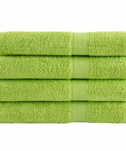 vidaXL Handdoeken SOLUND 4 st 600 g/m² 100x200 cm appelgroen
