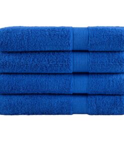 vidaXL Handdoeken SOLUND 4 st 600 g/m² 100x200 cm blauw