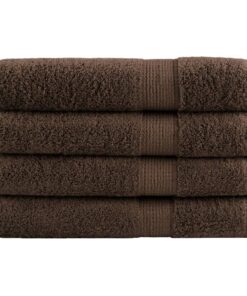 vidaXL Handdoeken SOLUND 4 st 600 g/m² 100x200 cm bruin