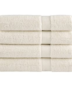 vidaXL Handdoeken SOLUND 4 st 600 g/m² 100x200 cm crèmekleurig