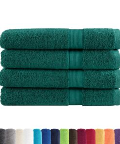 vidaXL Handdoeken SOLUND 4 st 600 g/m² 100x200 cm groen