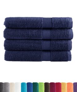 vidaXL Handdoeken SOLUND 4 st 600 g/m² 100x200 cm marineblauw