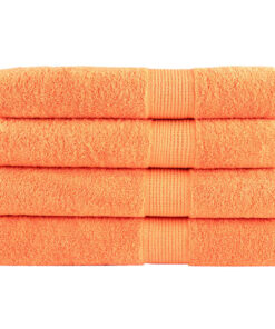 vidaXL Handdoeken SOLUND 4 st 600 g/m² 100x200 cm oranje