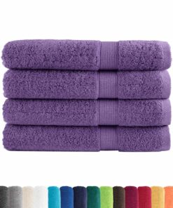 vidaXL Handdoeken SOLUND 4 st 600 g/m² 100x200 cm paars