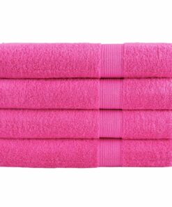 vidaXL Handdoeken SOLUND 4 st 600 g/m² 100x200 cm roze