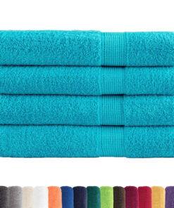 vidaXL Handdoeken SOLUND 4 st 600 g/m² 100x200 cm turquoise