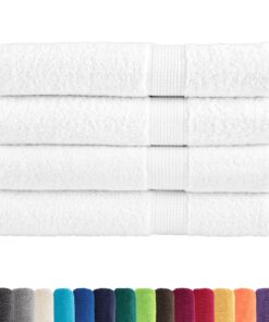 vidaXL Handdoeken SOLUND 4 st 600 g/m² 100x200 cm wit