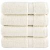 vidaXL Handdoeken SOLUND 4 st 600 g/m² 50x100 cm crèmekleurig