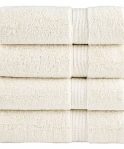 vidaXL Handdoeken SOLUND 4 st 600 g/m² 50x100 cm crèmekleurig