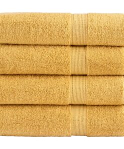 vidaXL Handdoeken SOLUND 4 st 600 g/m² 50x100 cm goudkleurig
