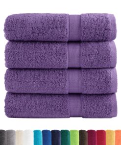 vidaXL Handdoeken SOLUND 4 st 600 g/m² 50x100 cm paars