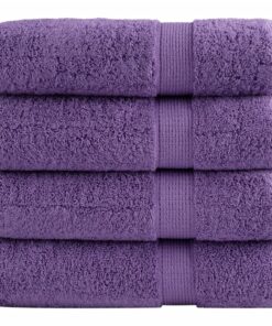 vidaXL Handdoeken SOLUND 4 st 600 g/m² 50x100 cm paars