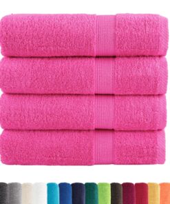 vidaXL Handdoeken SOLUND 4 st 600 g/m² 50x100 cm roze