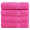vidaXL Handdoeken SOLUND 4 st 600 g/m² 50x100 cm roze