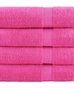 vidaXL Handdoeken SOLUND 4 st 600 g/m² 50x100 cm roze