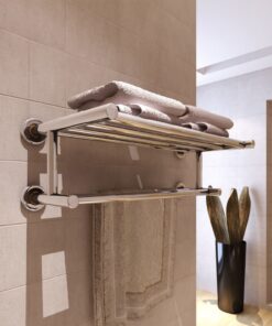 vidaXL Handdoekenrek met 6 roedes roestvrij staal