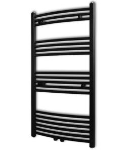 vidaXL Handdoekradiator Wandgemonteerd Zwart